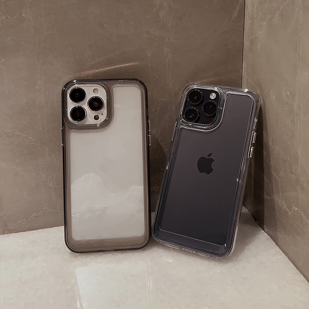 IPHONE Pencegah Jatuh Transparan Space Case Casing Transparan Pelindung Akrilik Untuk Iphone14 6 6s7 +8 Plus SE 2020 X XS XR 11 12 13 Pro Max Cover