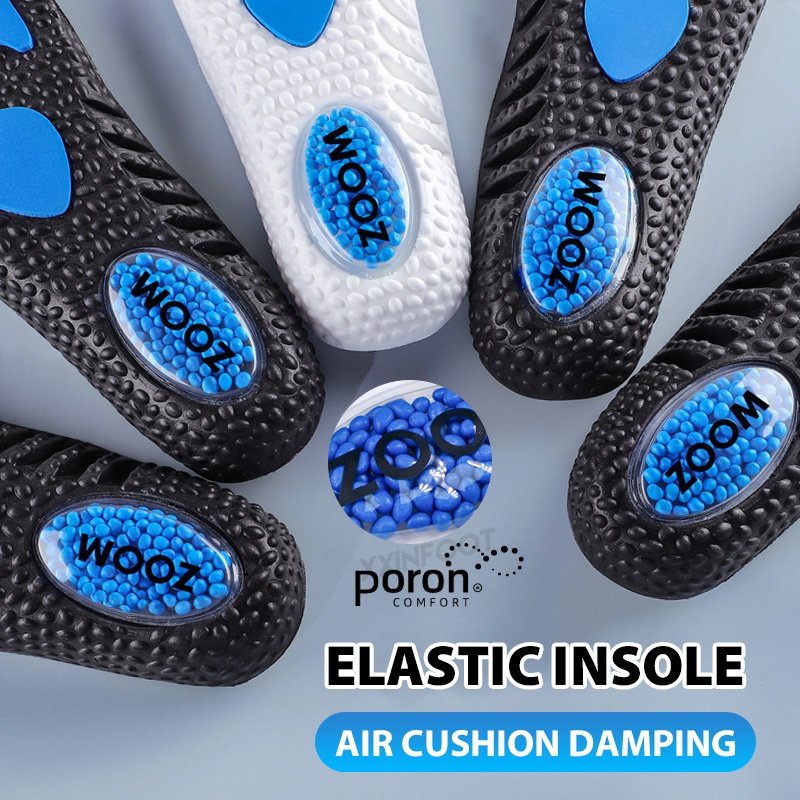 Air Cushion PU Elastic Insoles Shock Absorption Cushion Sol Super Lembut Untuk Pria dan Wanita