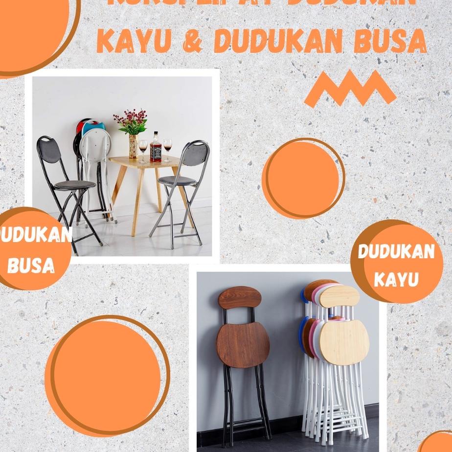 ✥ Kursi Lipat / Kursi Lipat Portable / Kursi Sholat / Bangku Makan Kayu / Kursi Sholat / Bangku Shol
