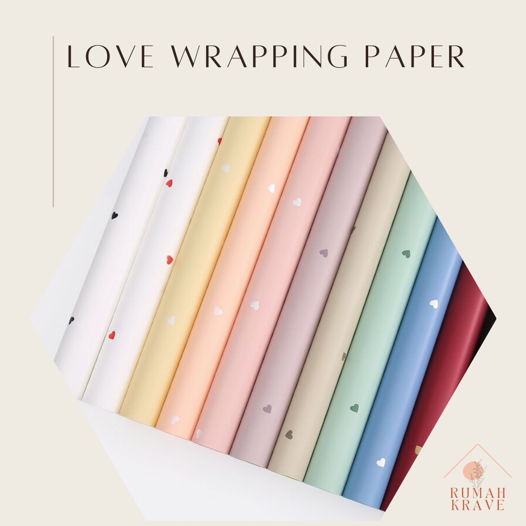 

RUMAH KRAVE - Love Wrapping Paper Kertas Buket Kado Bunga
