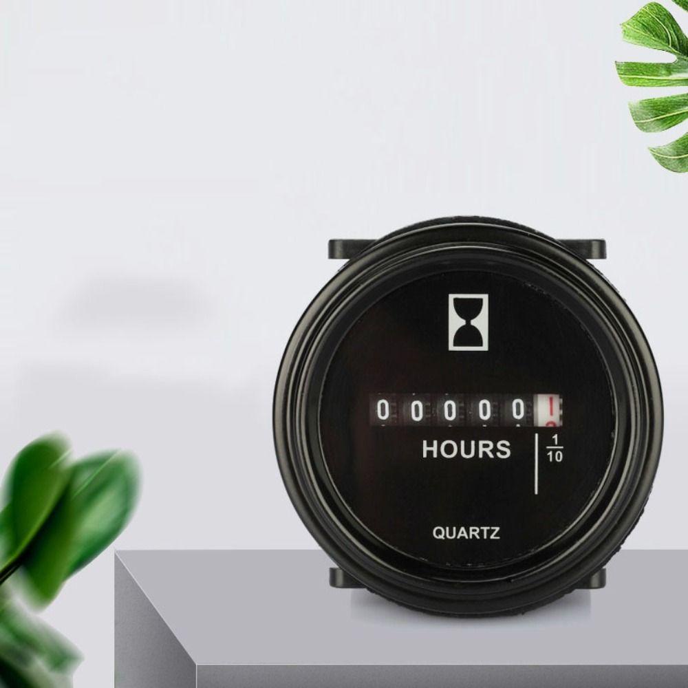 [Elegan] Jam Meter Marine Bulat Anti Air Mesin Moto Auto Car Gauge Timer Industri