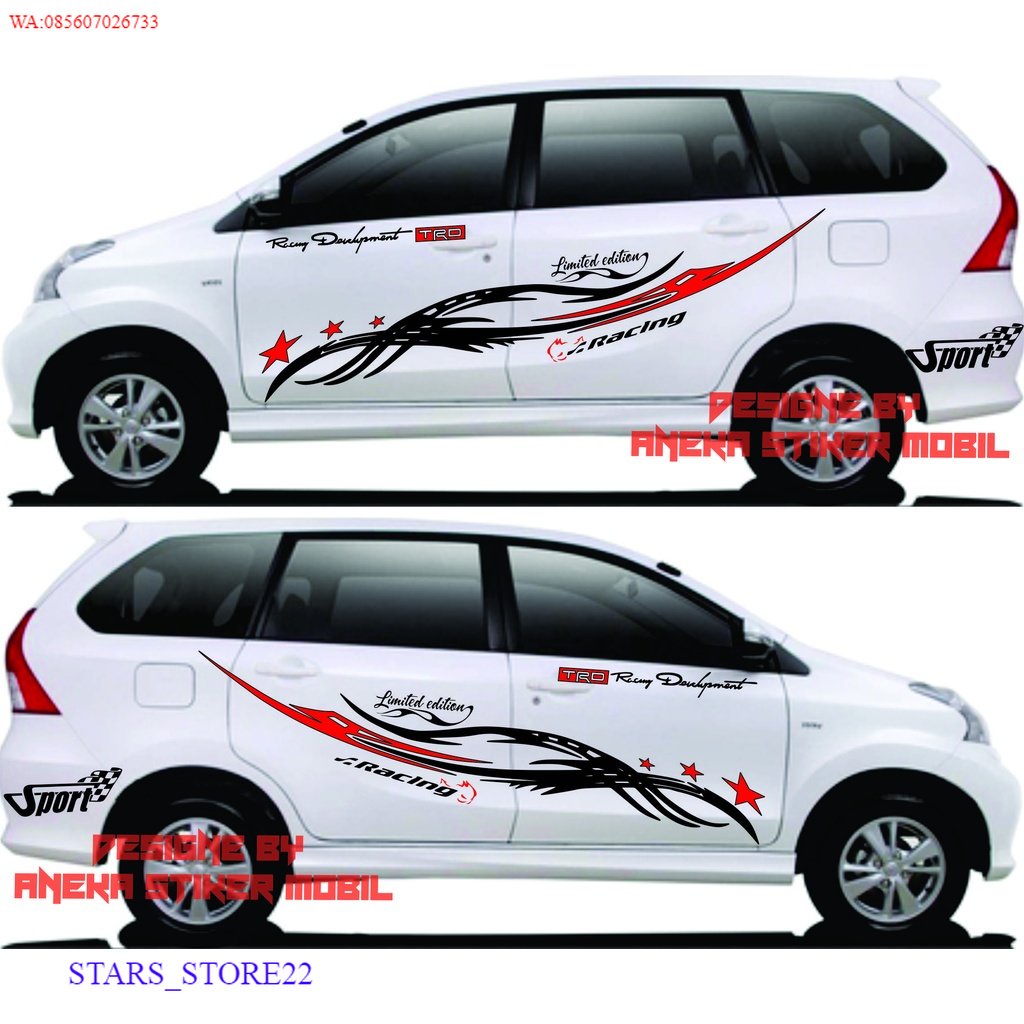 (PREMIUM) stiker cutting sticker mobil avanza putih keren terbaru TERMURAH
