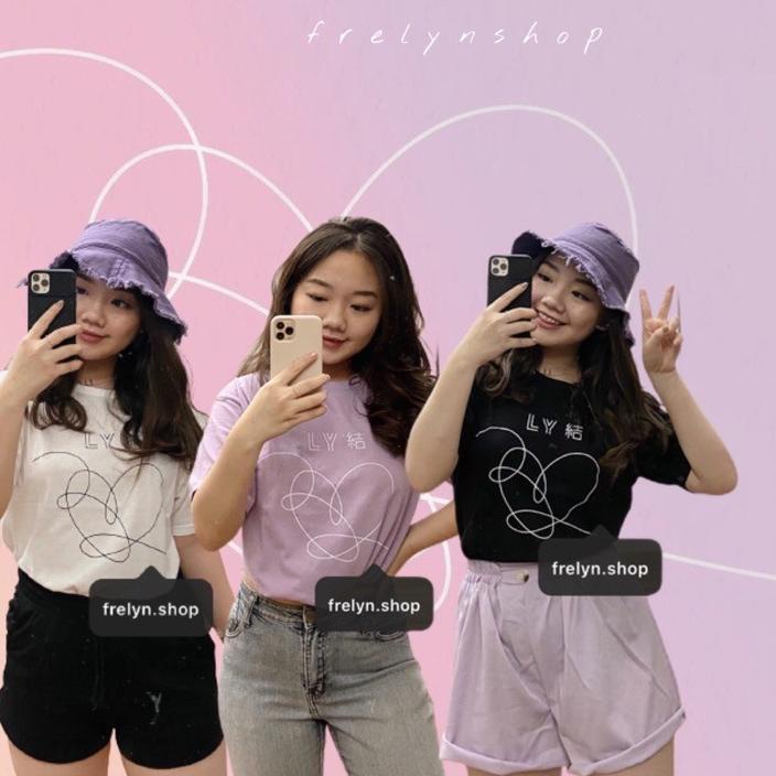 LOVE YOURSELF MCD BTS LILAC OVERSIZE TSHIRT | BORAHAE BT21 ARMY BAJU KAOS TUMBLR TEE UNGU BANGTAN