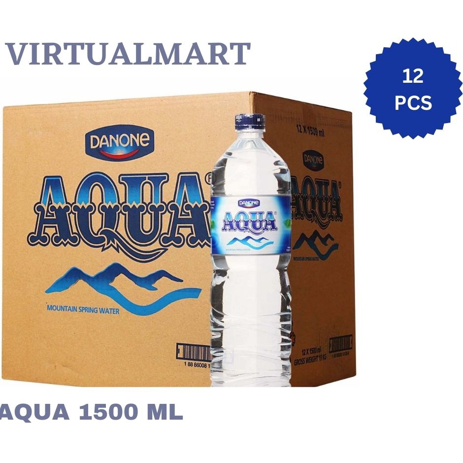 

AIR MINERAL AQUA 1500 ML PER KARTON ISI 12 PCS