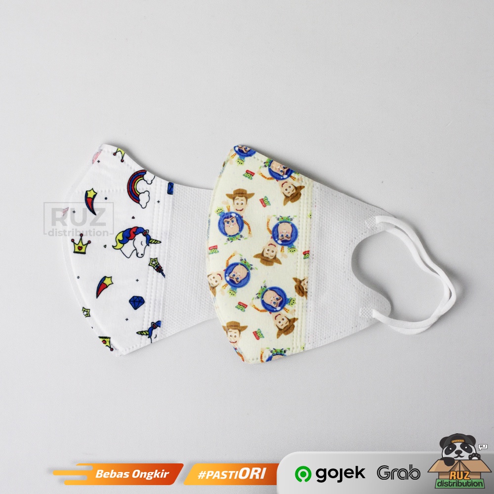 Masker Anak Xtra Face Mask Duckbill Anak Motif Lucu 3ply