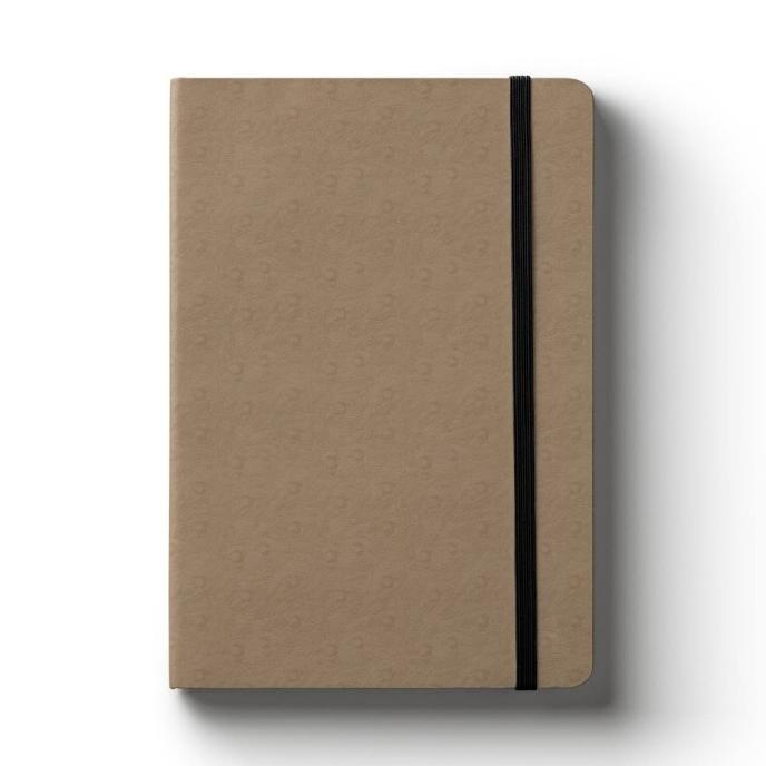 

Notebook A5 Lined Ostrich Nude