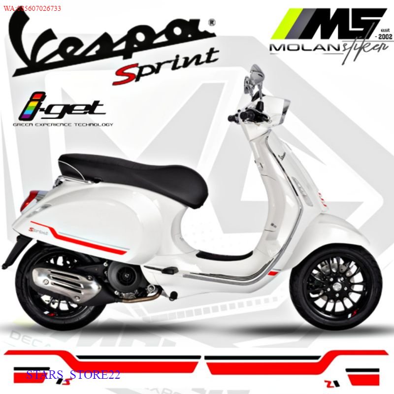 Cutting Sticker Striping Variasi Vespa Sprint & Vespa Primavera -Vespa Sprint 150 Vespa Primavera 15