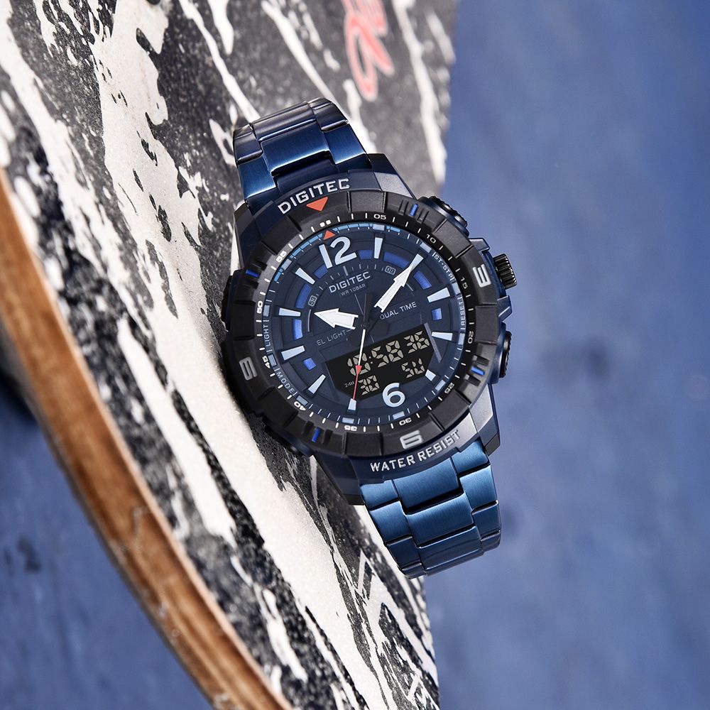 JAM TANGAN DIGITEC  DA-2131R / JAM TANGAN TERBARU DIGITEC  DA 2131R TALI RANTAI STAINLESS STELL