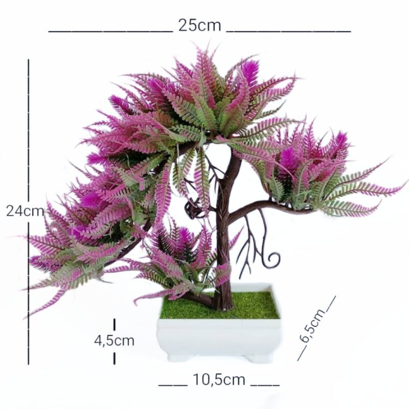 VB35 Pohon Bonsai Tanaman Hias Artificial Daun Warna Warni