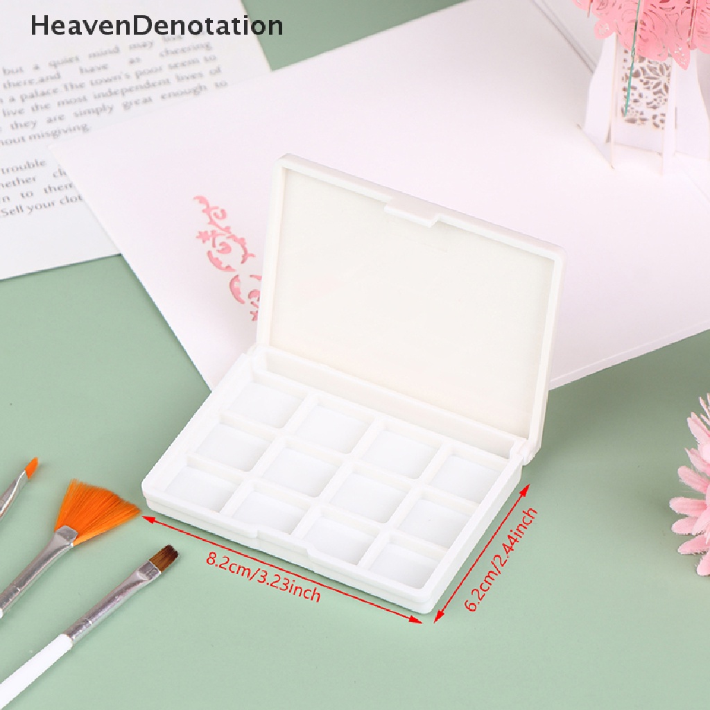 [HeavenDenotation] Kosong 12/24-grid 1ML/0.5ML Kotak Cat Air Portabel Palet Cat Air Travel Paing Sketsa Kotak Pelembab Kotak Cat Perlengkapan Seni HDV