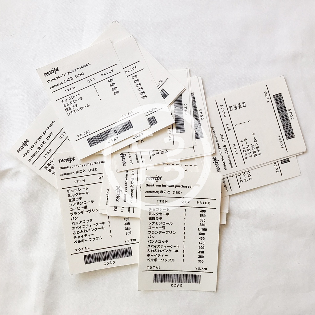 

25 pcs Decorative Receipt Label untuk Jurnal / Scrapbook (R3)