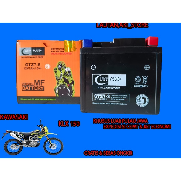 Aki Motor Kawasaki KLX 150 Dryplus Motor  GTZ7-S AKI KERING