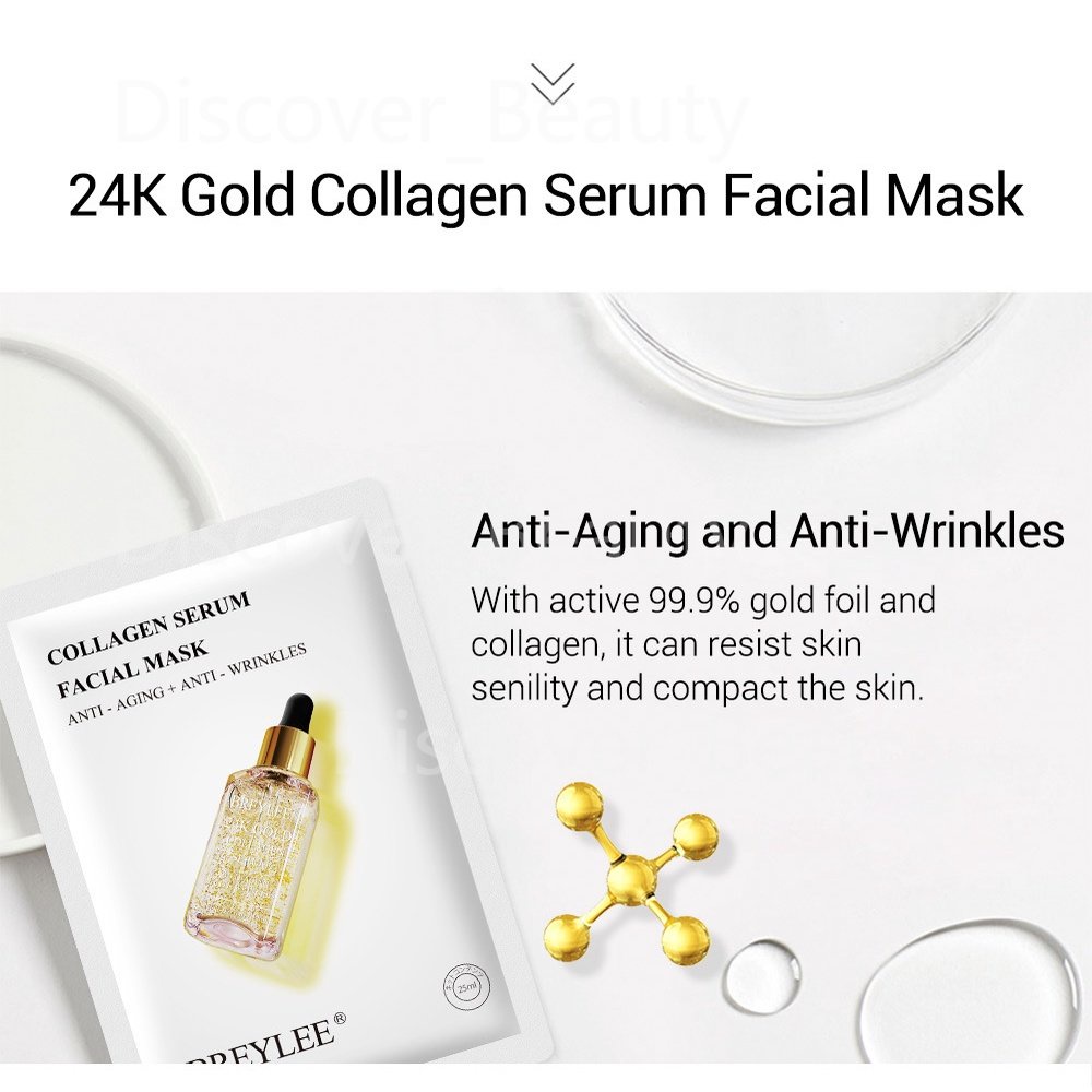 BREYLEE Sheet Mask Vitamin C Collagen Facial Serum Whitening and Acne Remover