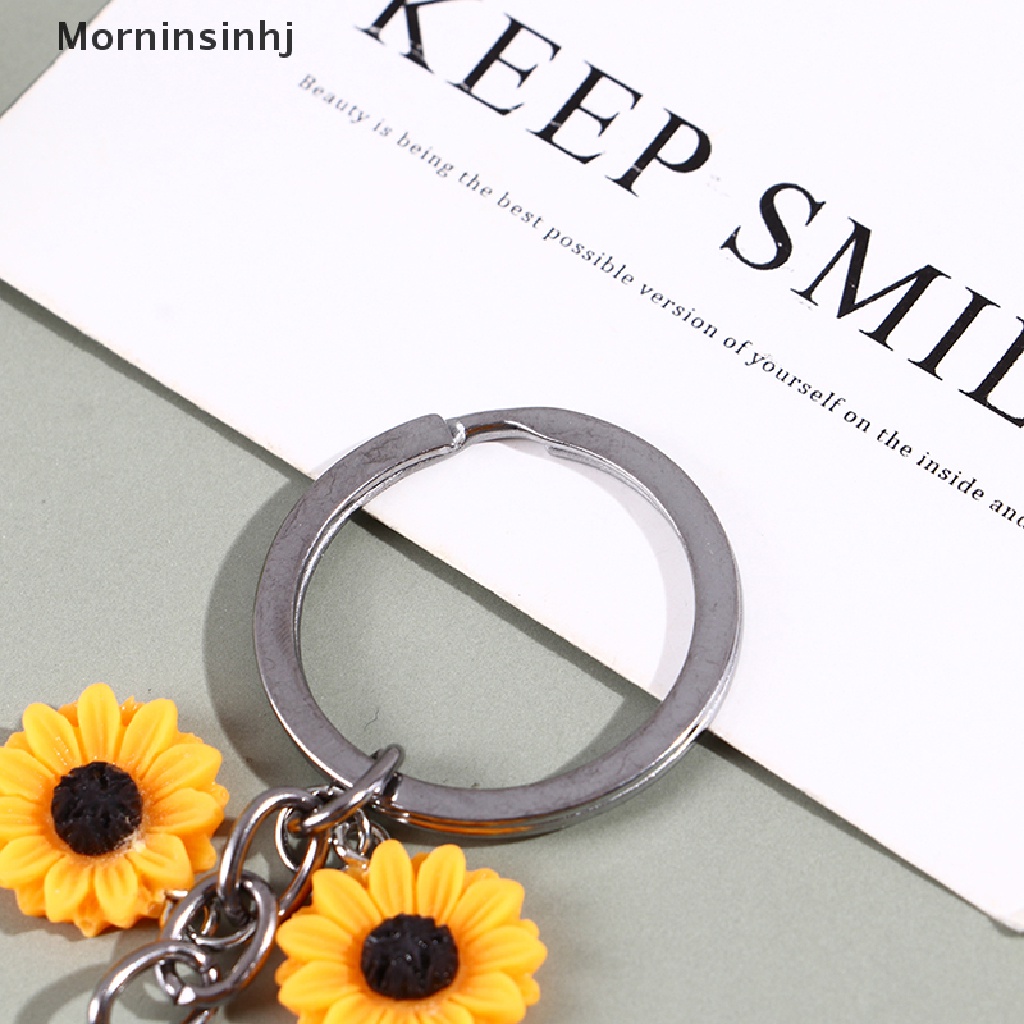 Mornin Lucu Resin Bunga Daisy Gantungan Kunci Sun Flowers Keying Bag Pendant Hadiah Sahabat id