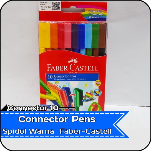 

Terlaris Connector Pen Faber Castell 30 20 10 Color / Spidol Warna