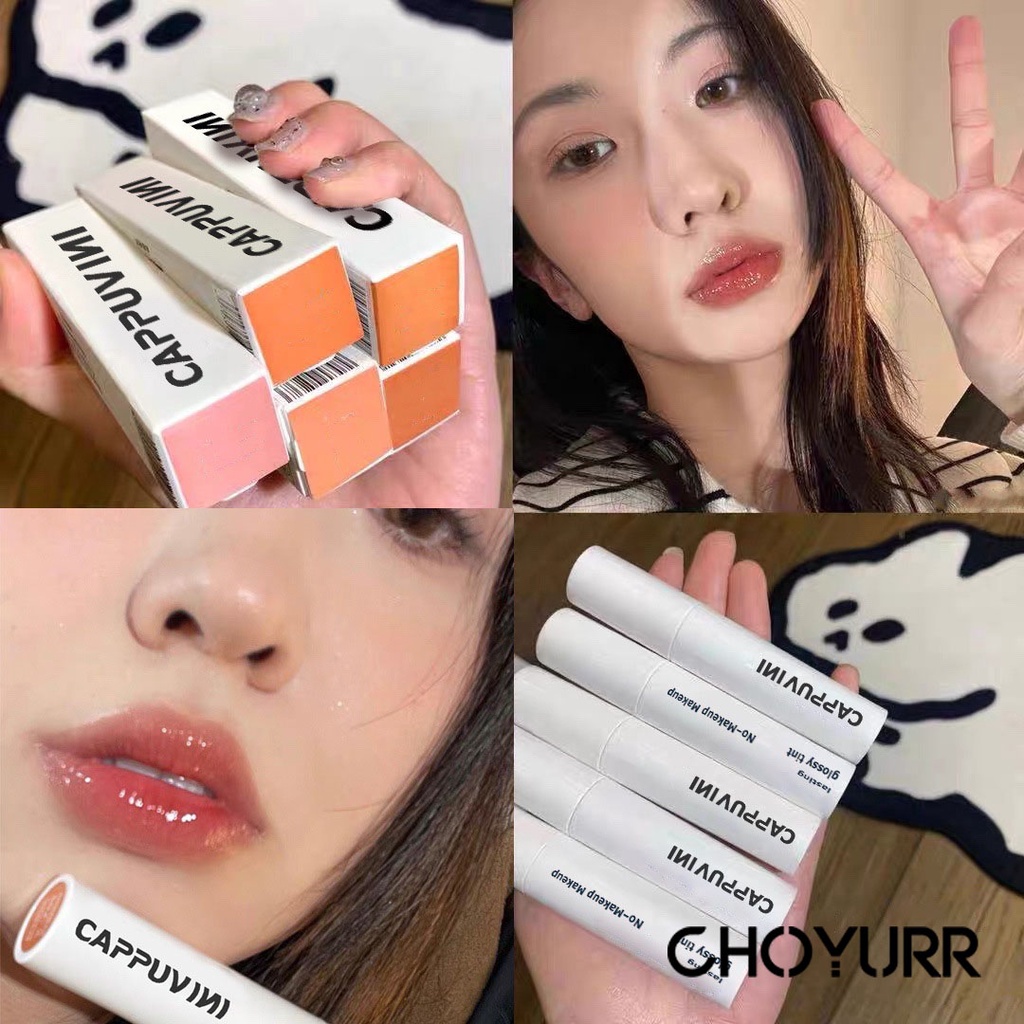 【COD】CAPPUVINI Lipgloss Lasting Glossy Tint / Lipgloss No-Stick Cup Tint  / Lip Cream Misty Matte /  Lip Tint Natural Korean Makeup-CH