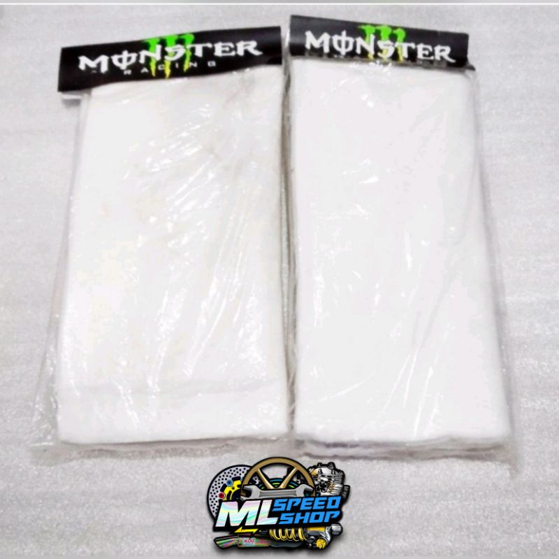 Gasbull racing putih anti panas anti bakar peredam knalpot glaswol glasswool