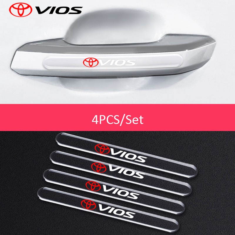 Pelindung Gagang Pintu Toyota Vios Mobil Inner Door Bowl Transparan anti Gores Sticker GR Sport Pelindung Pintu anti Benturan