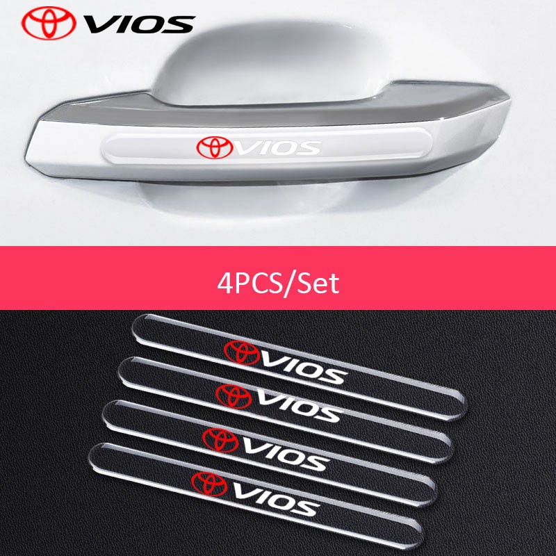 Pelindung Gagang Pintu Toyota Vios Mobil Inner Door Bowl Transparan anti Gores Sticker GR Sport Pelindung Pintu anti Benturan