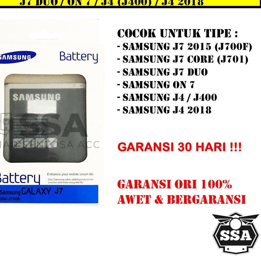 Discount✔️✔️-Baterai Original 100% Samsung Galaxy J7 2015 J7 Core J7 Duo ON 7 ON7 J4 2018 J700 J700F