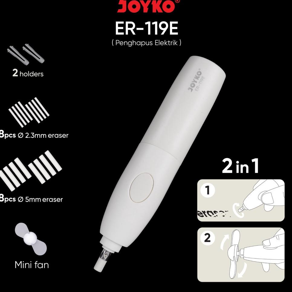 

Terlaris Penghapus Elektrik Electric Eraser Joyko ER-119E 2 in 1 !!