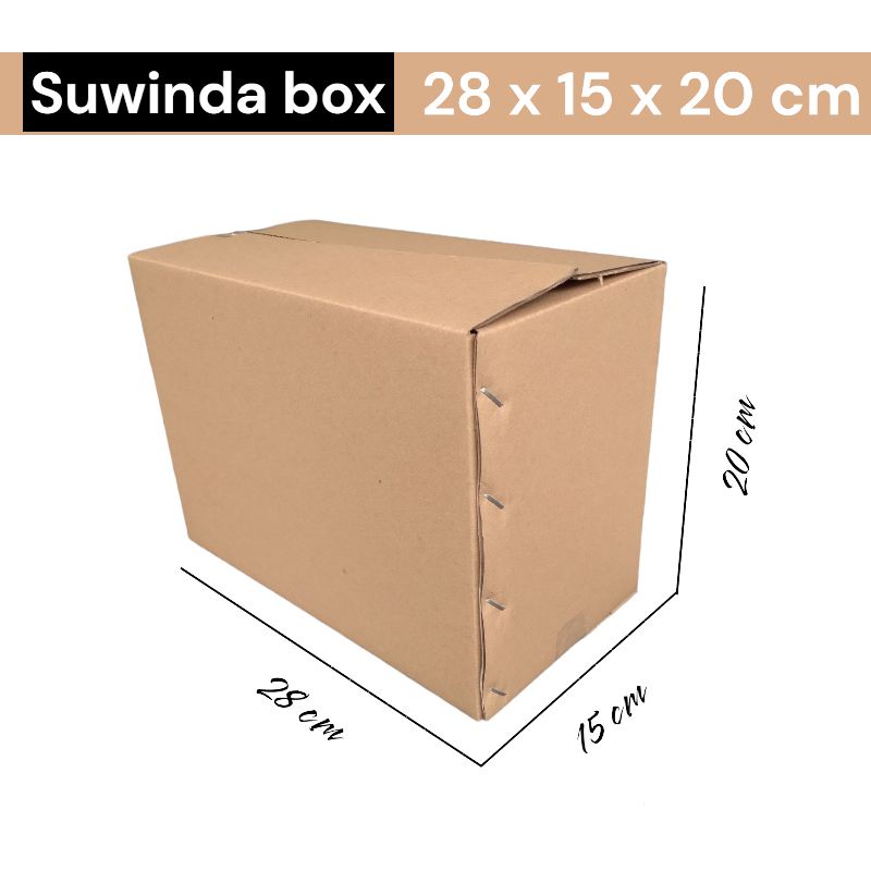 

kardus ukuran 28x15x20 cm box packing dll ST