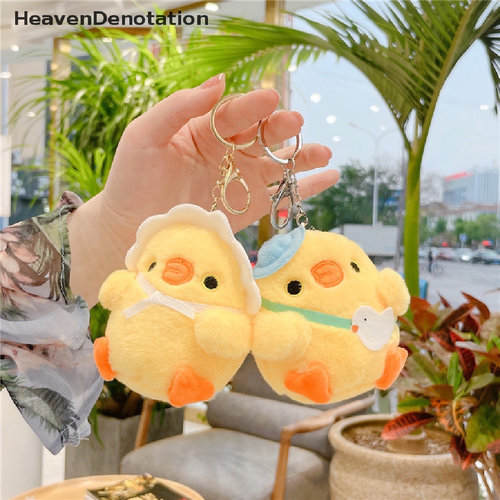 [HeavenDenotation] Liontin Tas Ayam Kuning Kecil Yang Lucu Mainan Mewah Boneka Netred Chick Keychain Hadiah HDV