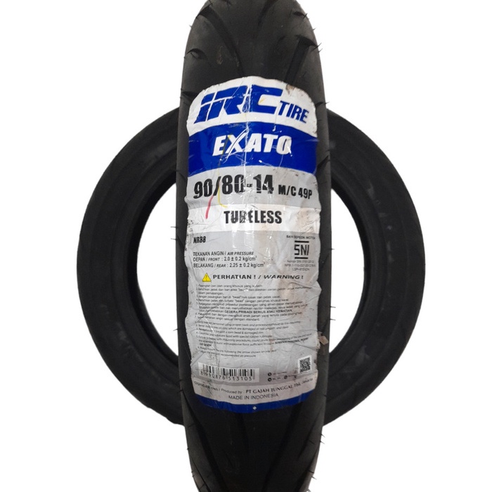 Ban motor matic tubeless IRC Exato 90 80 14 NR88 untuk Beat Mio dll