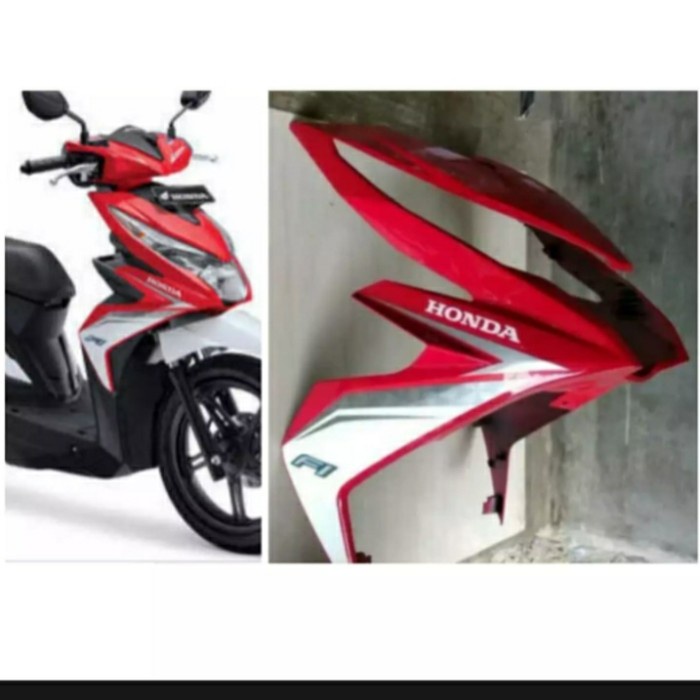 tameng body depan plus reflektor beat new fi esp 2017-2018 merah plus