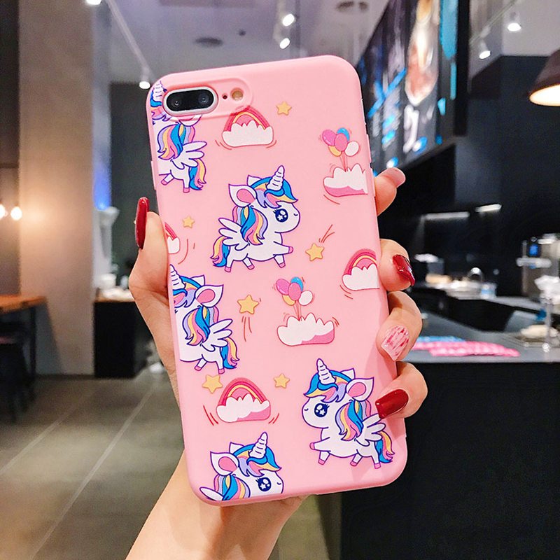 Softcase Silikon OPPO A57 A77S A17 A96 A76 A36 A17K VIVO Y21S Y21A Y21E Y21T Y21G Y22S Y35 Y16 Y16 Y02S Redmi 9A 9C 10 Note9 10 11 Pro Note 10S 11S unicorn Pink Lucu