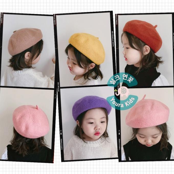 TERBARU- Topi Baret/Beret Winter Painter Mangaka Anak Model Korea (BEST SELLER)