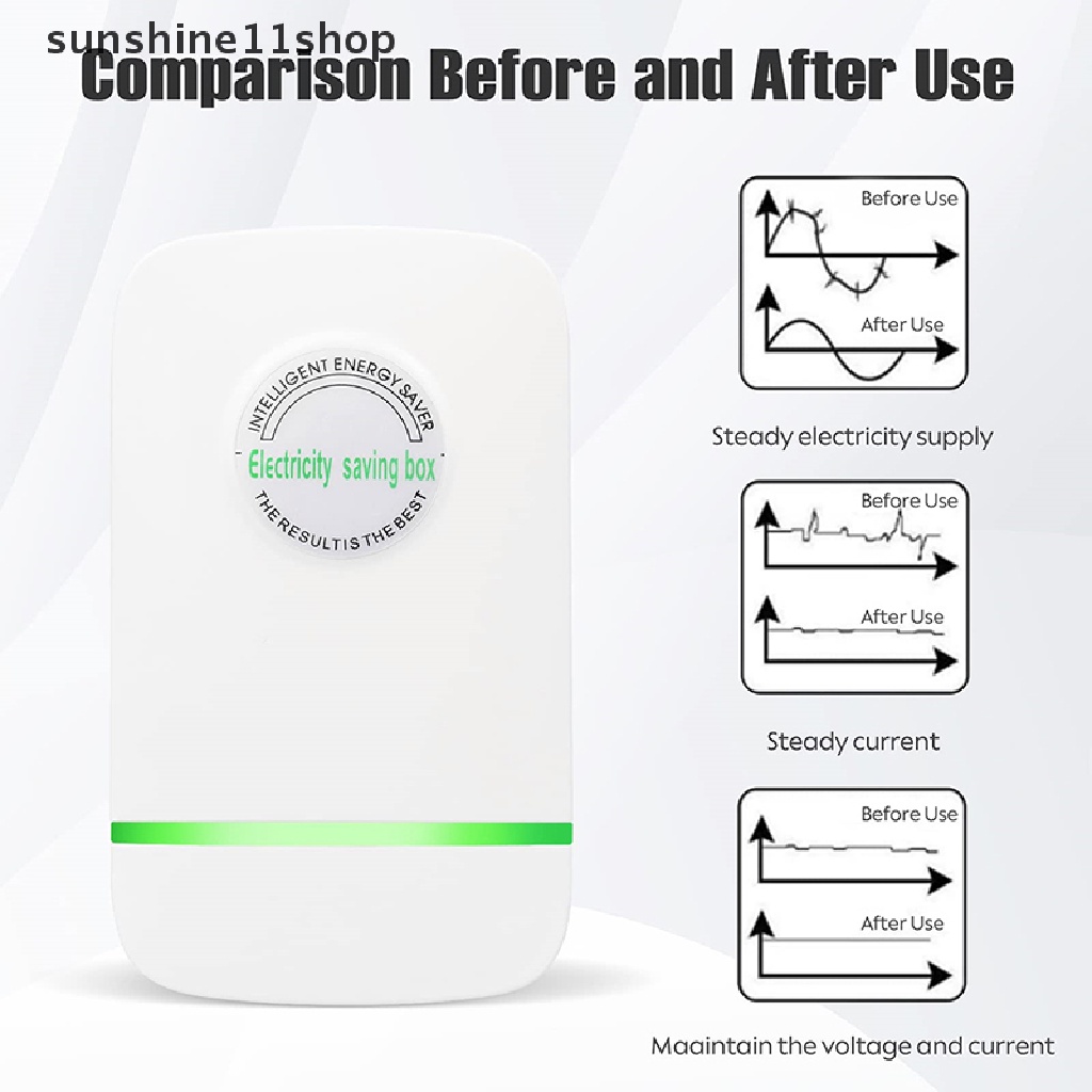 Sho Power Saver Kotak Hemat Listrik Penghemat Energi Rumah Tangga Hemat Listrik Dan Efisiensi Tinggi US Plug N