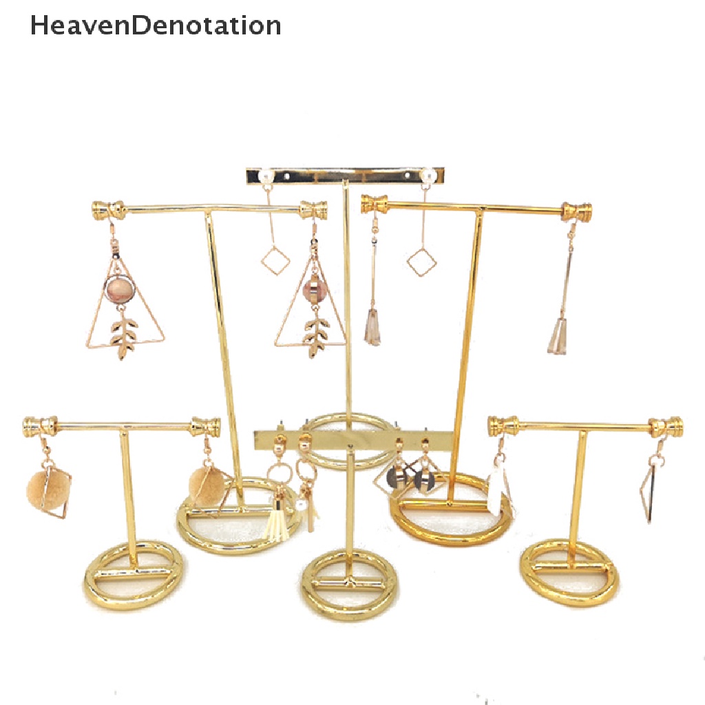 [HeavenDenotation] Stand Display Anting Emas Rak Display Anting Bentuk T Earrings Showcase HDV