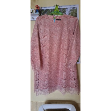 preloved tunik kebaya akita.id dusty pink soft