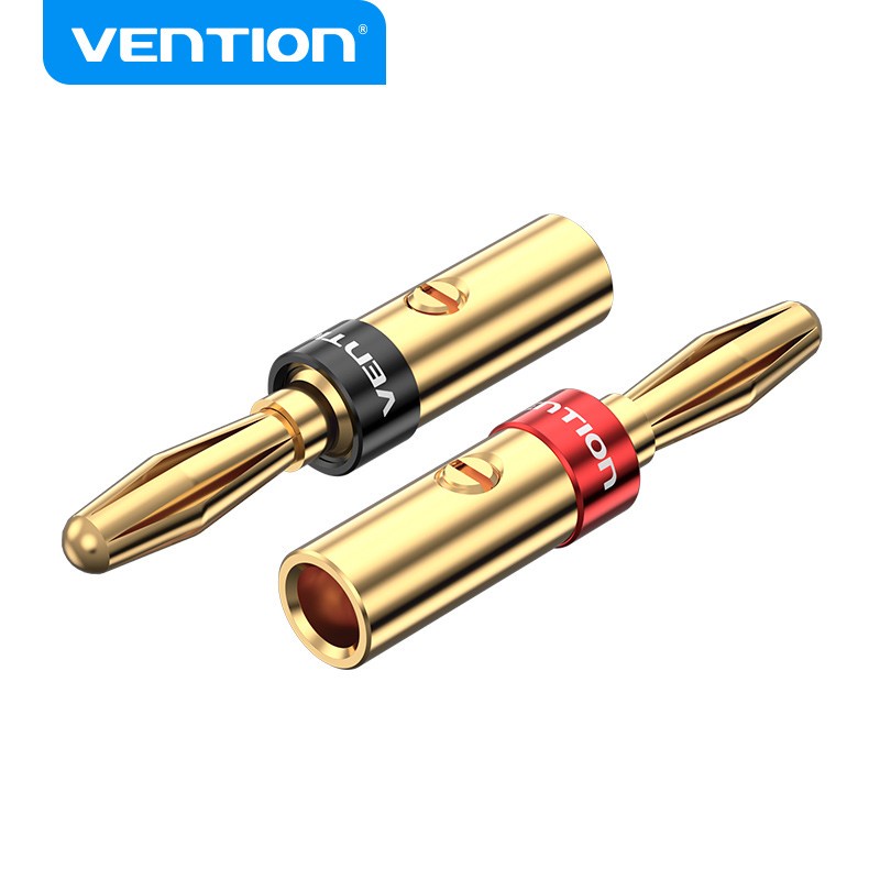 Vention BFD Banana Plug Jack Konektor Kabel Speaker Gold Plated