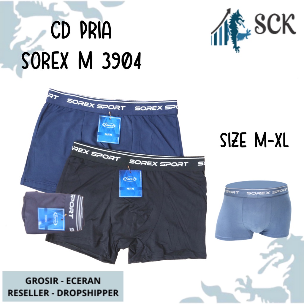 [ISI 2] CD Pria SOREX 3904 MODEL / Celana Dalam BOXER Halus M-XL / Pakaian Dalam Cowok - sckmenwear GROSIR