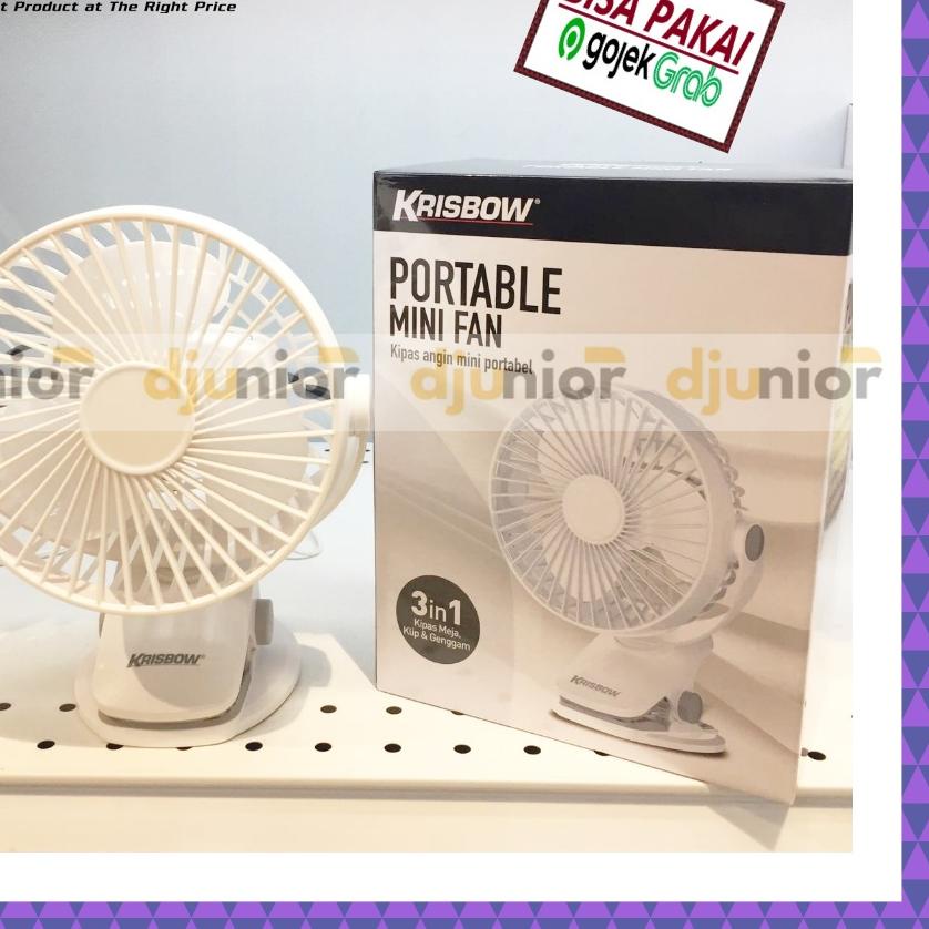 ✲ KRISBOW - KIPAS ANGIN JEPIT / KIPAS ANGIN PORTABEL / KIPAS ANGIN MINI ACE ➼
