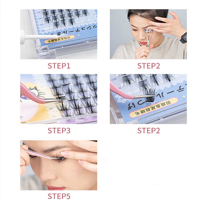 Mysterygirl - Bulu Mata Palsu Natural Devil Eyelash Extension Single Bulumata Eyelash Tanam Korea Perlusin