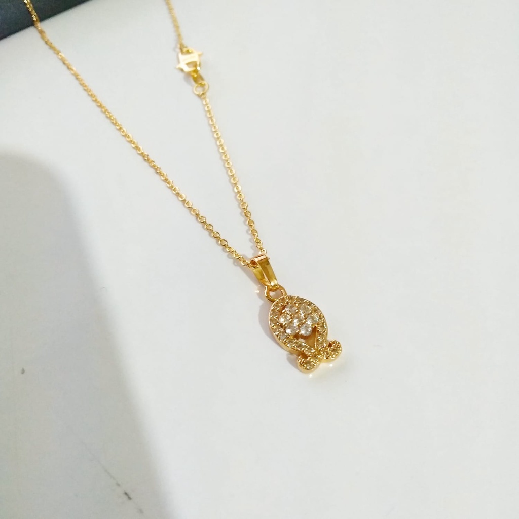 AV403 Grosir Kalung Dewasa Kalung Permata Lapis Emas