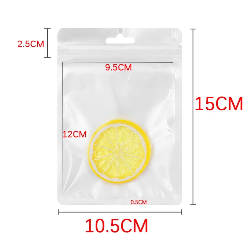 10 Pcs / Set Mini Plastic Ziplock Bag / Colorful Thickened Storage Sealed Pocket / Jewelry Display Pouch Organizer