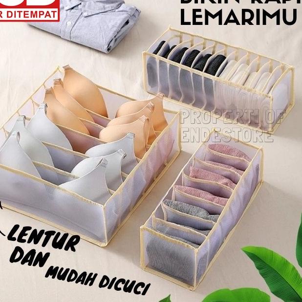 ✺ Tempat Kotak Box Penyimpanan Baju Pakaian Bayi Serbaguna Rak Celana Dalam CD Dan Bra Daleman EN200