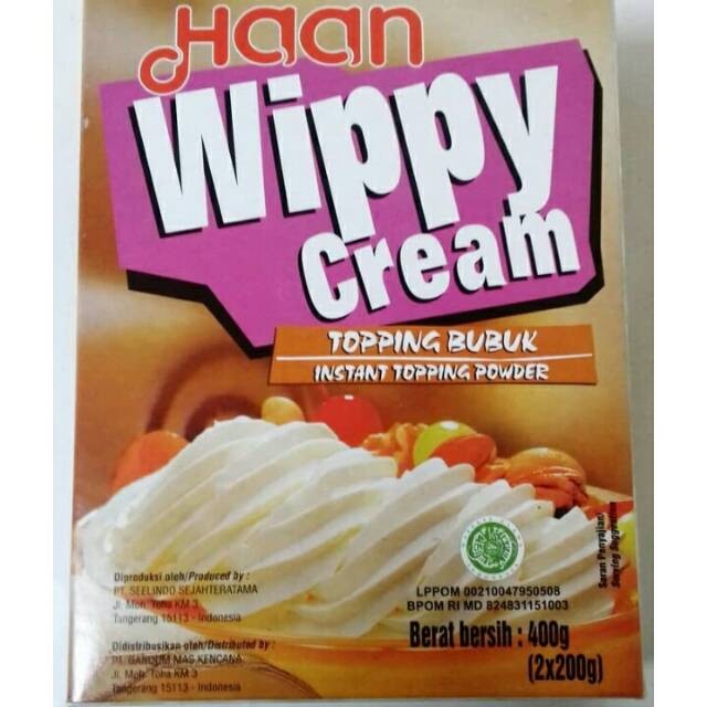 

Haan wippy cream 400 gram / whippy 400gr