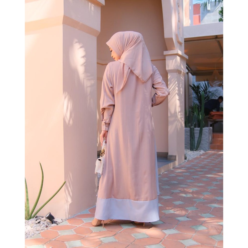 AMIRA ABAYA DRESS SHAKILA POLOS - ABAYA MAXI LEBARAN MEWAH - DRESS BUSUI