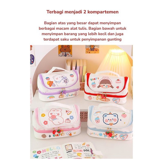 

Terlaris ✨ -PENCIL CASE TEMPAT PENSIL FREE STIKER DIY- 2.2.23