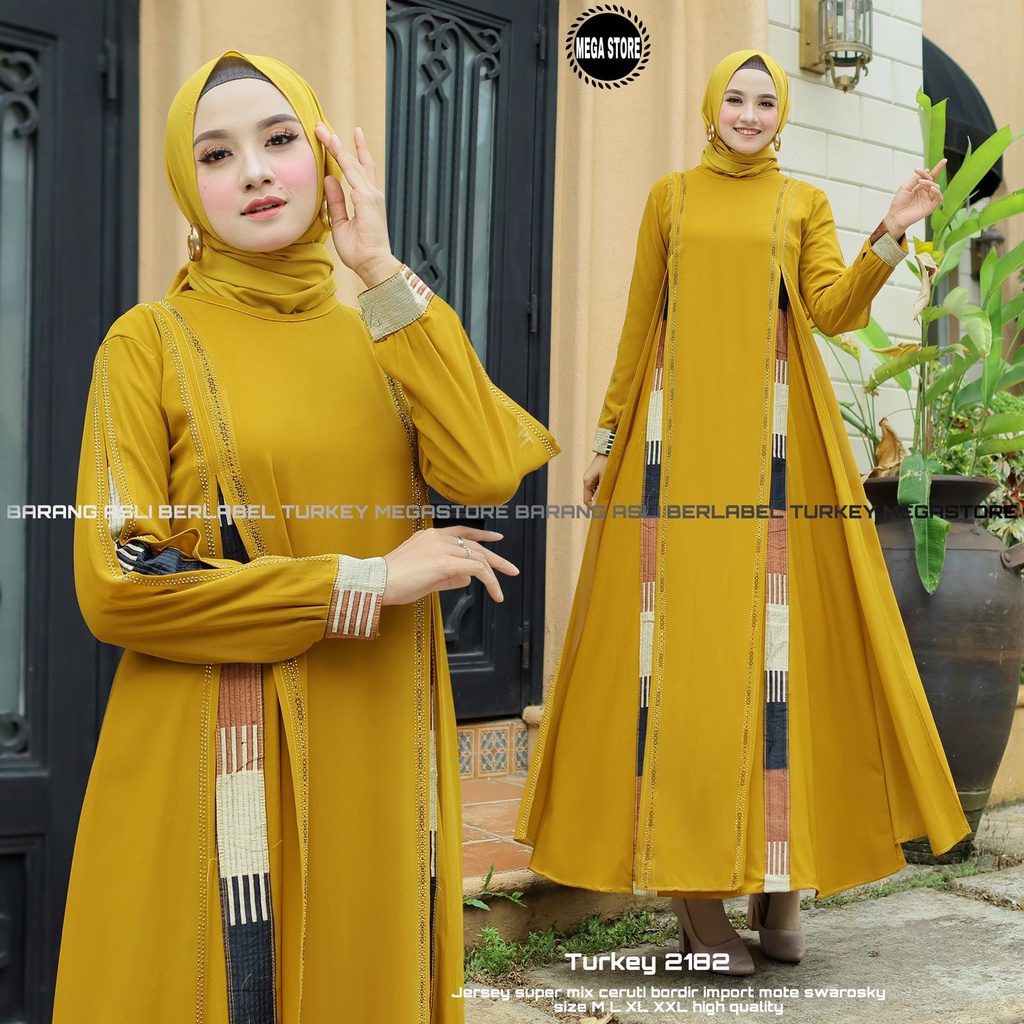 Gamis Abaya Turkey Fashion Muslim Dress Original By mega store