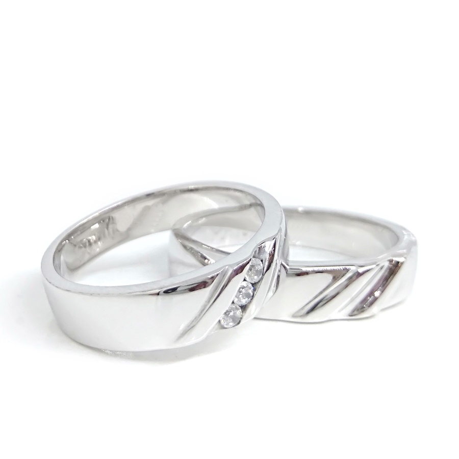 Cincin Kawin Couple Perak Asli Gratis Ukir Nama A223