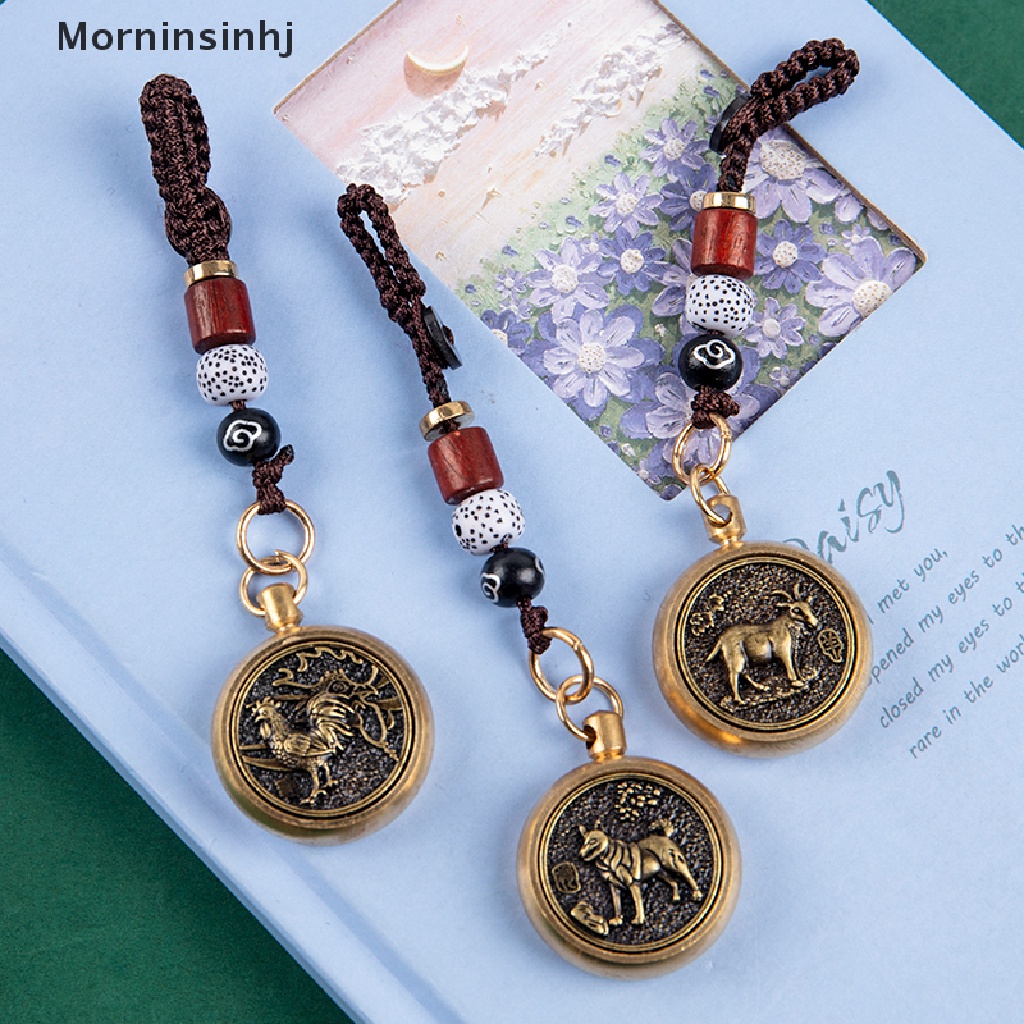 Mornin Kuningan Zodiak Hewan Lanyard Gantungan Kunci Attracg Kekayaan Liontin Satu Sisi Membuat Uang Liontin Tenun Tangan Lanyard Key Ring Pendant Rope car Key Ring Decoration id