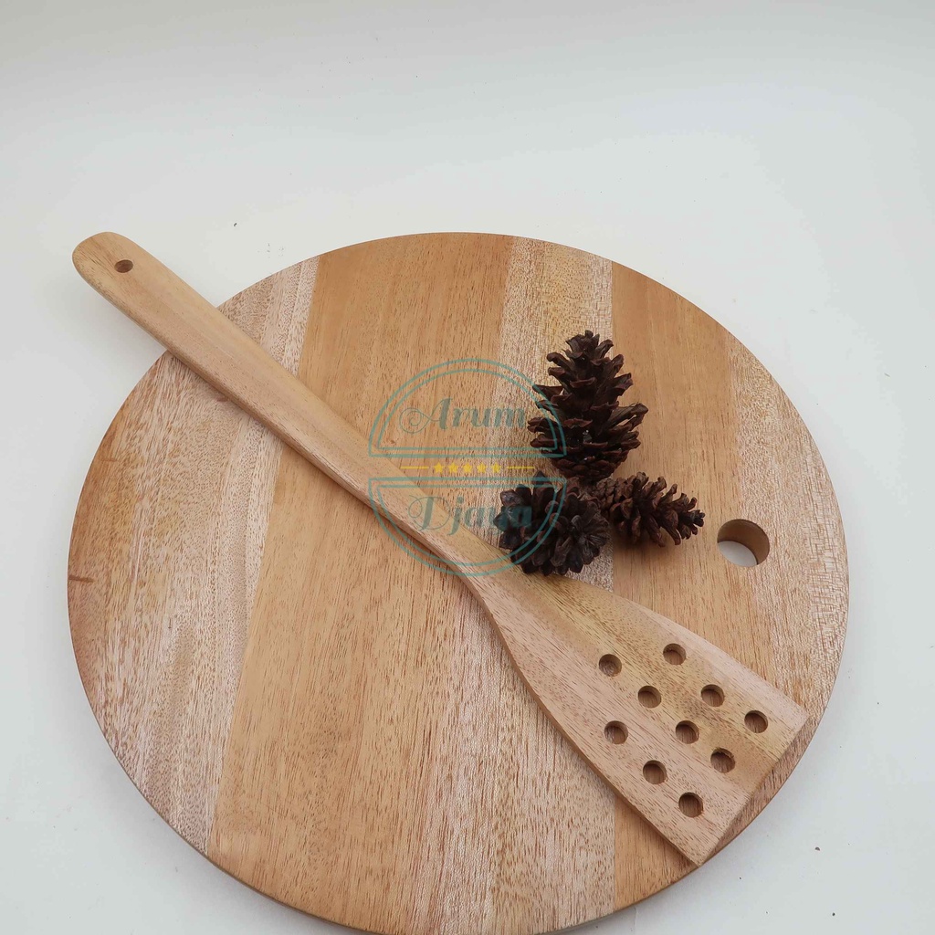 Spatula Kayu Lubang / Sotel Kayu Besar Lubang/ Spatula Lubang Wooden Spatula