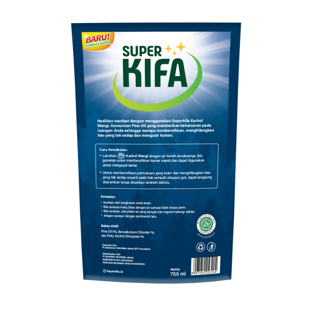 SUPER KIFA Karbol Wangi 755Ml -  Desinfectan Antibacterial