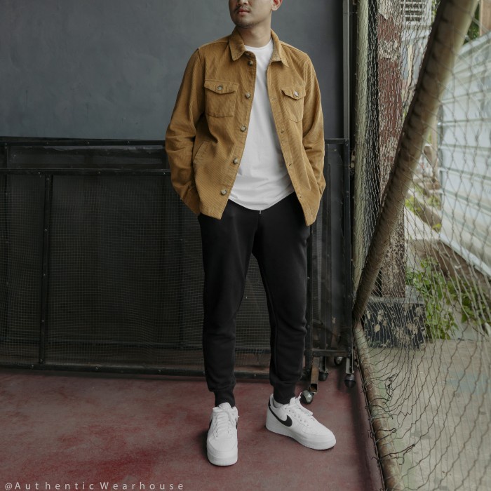 Jaket Goodfllw Corduroy Mens Trucker Brown